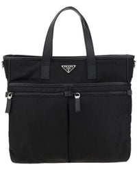 Prada - Logoed Tote Bag - Lyst