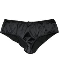 Dolce & Gabbana - Black Silk Stretch Mid Waist Brief Panty Underwear - Lyst