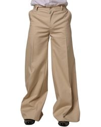 Dolce & Gabbana - Beige Cotton Straight Men Formal Dress Pants - Lyst
