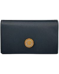 Versace - Mini Chain Black Crossbody Wallet Bag - Lyst