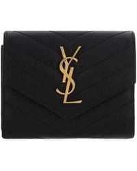 Saint Laurent - Cassandre Matelassé Wallet - Lyst