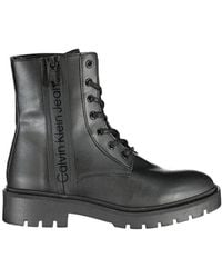 Calvin Klein - Chic Ankle Boot With Laces And Zip Detail - Lyst