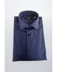 Baldinini - Blue Cotton Men Shirt - Lyst