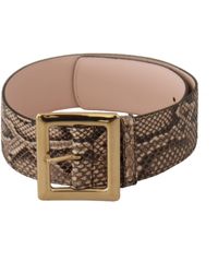Dolce & Gabbana - Elegant Leather Belt With Logo Buckle - Lyst