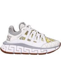 Versace - Canvas & Leather Sneaker - Lyst