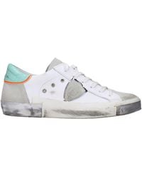 Philippe Model - White Leather Sneakers - Lyst