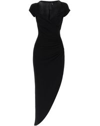 Norma Kamali - Midi Dress With Side Ruch - Lyst