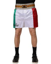 Dolce & Gabbana - Italia Polyester Bermuda Shorts - Lyst