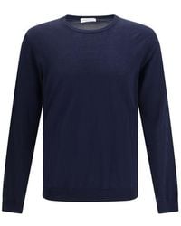 Roberto Collina - Blue Cotton Sweatshirt - Lyst