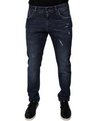 Dolce & Gabbana - 14 Years Straight Distressed Jeans - Lyst