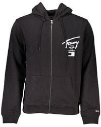 Tommy Hilfiger - Black Cotton Mens Sweatshirt - Lyst