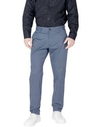 ARMANI EXCHANGE - Blue Cotton Skinny Pants - Lyst