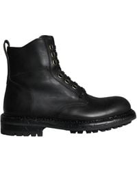 Dolce & Gabbana - Lace Up Mid Calf Boots Shoes - Lyst