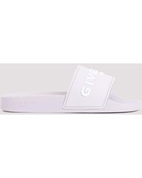 Givenchy - Liliac Rubber Slides With Logo - Lyst