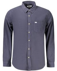 Guess - Blue Cotton Men's Shirt - Lyst