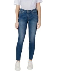ARMANI EXCHANGE - Blue Cotton Skinny Jeans - Lyst