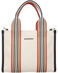 Burberry - Beige Fabric Handbag - Lyst