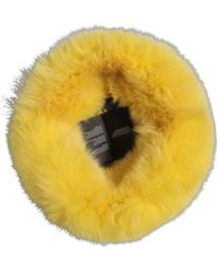 Dolce & Gabbana - Yellow Fox Fur S Bucket Capello Hat - Lyst