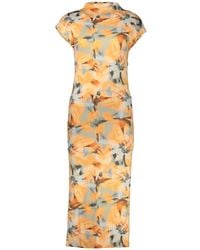 Desigual - Orange Elastane Casual Dress - Lyst