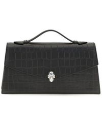 McQueen - Black Calf Leather Bos Taurus Handbag - Lyst