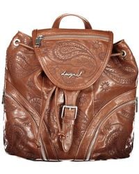 Desigual - Brown Polyurethane 's Backpack - Lyst