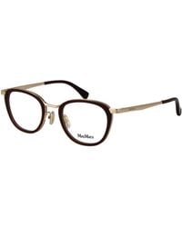 Max Mara - Brown Plastic Glasses (frames) - Lyst