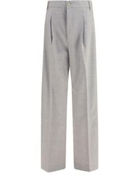 Laneus - Gray Wool Oves Aries Casual Pants - Lyst