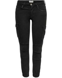 ONLY - Black Cotton Jeans & Pant - Lyst