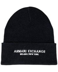 ARMANI EXCHANGE - Black Polyester Cap (baseball Hat) - Lyst