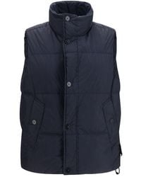 Stone Island - Blue Goose Down Sleeveless Jacket - Lyst