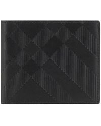 Burberry - Black Calf Leather Bos Taurus Wallet - Lyst