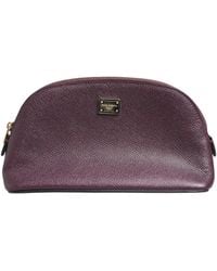 Dolce & Gabbana - Dark Leather Dg Logo Zip Around Hand Purse Wallet - Lyst