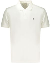 Calvin Klein - White Cotton Men's Polo Shirt - Lyst
