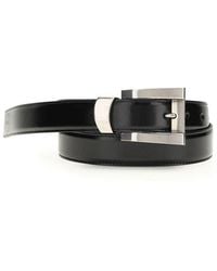 Versace - Black Calf Leather Bos Taurus Regular Belt - Lyst