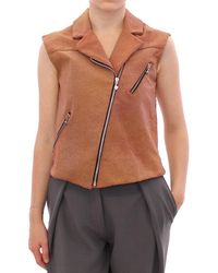 La Maison Du Couturier - Leather Jacket Brown Gss10168 - Lyst