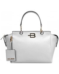 Baldinini - White Leather Di Calfskin Handbag - Lyst