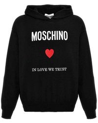 Moschino - Love We Trust Hooded Sweatshirt - Lyst