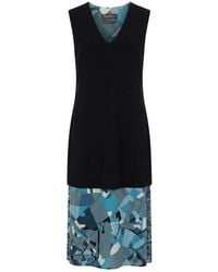 Trussardi - Blue Silk Dress - Lyst