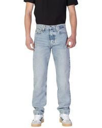 Calvin Klein - Light Blue Organic Cotton Jeans & Pant - Lyst