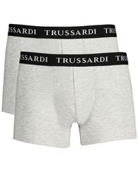 Trussardi - Gray Cotton Underwear - Lyst