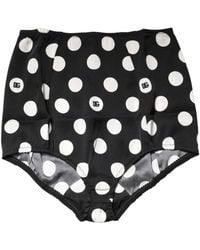 Dolce & Gabbana - Black Polka Dot High Waist Girdle Panty Underwear - Lyst