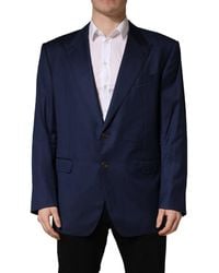 Dolce & Gabbana - Blue Single Breasted 2 Button Suit Jacket - Lyst