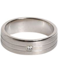 Dolce & Gabbana - Tone Brass Clear Crystal Dg Logo Ring - Lyst