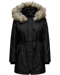 ONLY - Black Polyester Jackets & Coat - Lyst