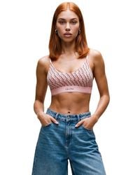 Calvin Klein - Orange Polyester Bra - Lyst