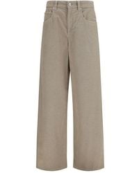 Brunello Cucinelli - Beige Cotton Casual Pants - Lyst