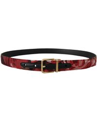 Dolce & Gabbana - Leather Belt With-Tone Buckle - Lyst
