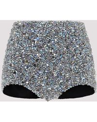 Dolce & Gabbana - Embroidered Crystals Shorts - Lyst