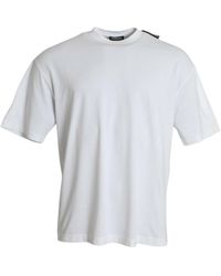 Balenciaga - Off Cotton Jersey Round Neck T-Shirt - Lyst