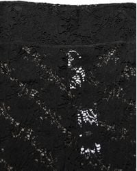 Dolce & Gabbana - Black High Waist Sheer Floral Lace Shorts - Lyst